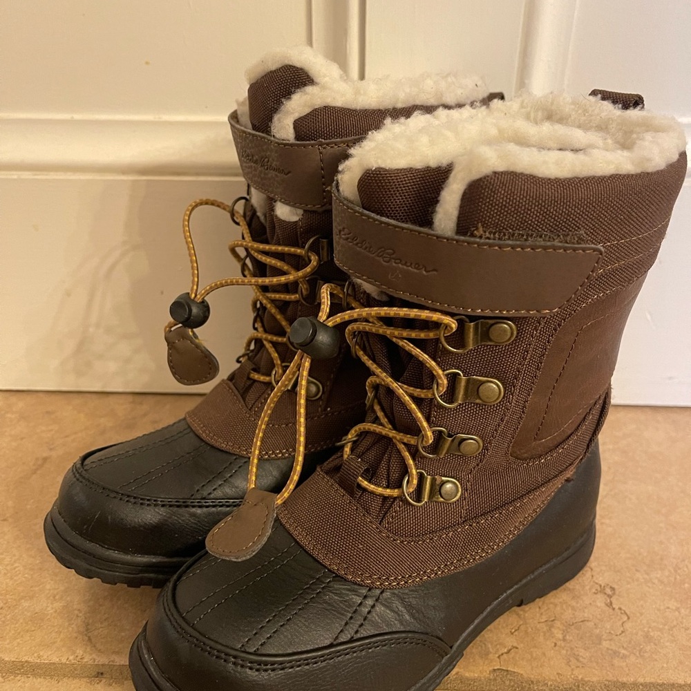 Eddie Bauer Kids Brown and Black Boots